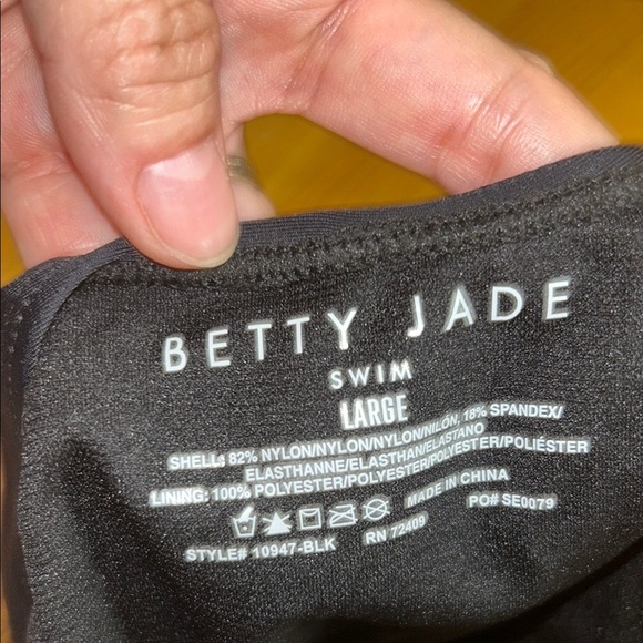 Betty Jade Modern Black Cutout One Piece Swimsuit - Picture 8 of 8